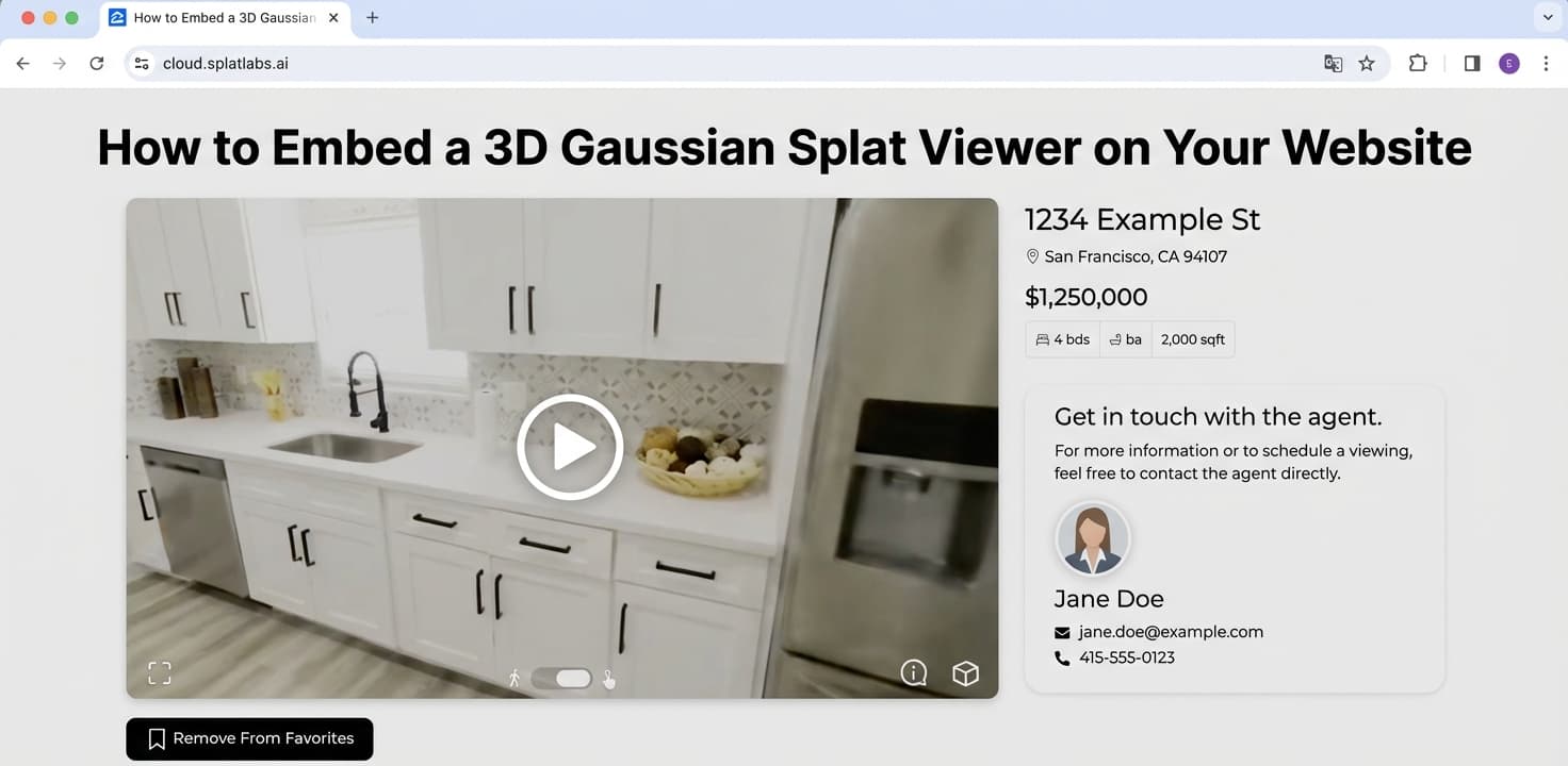 How to Embed a 3D Gaussian Splat Viewer on Your Website
