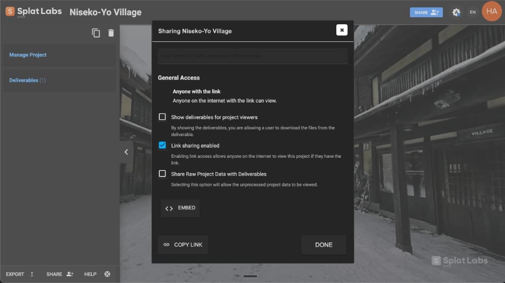 Sharing and Access Control in Splat Labs